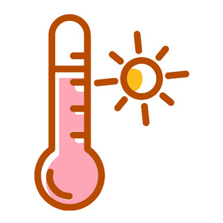 粉红色卡通小太阳温度计GIF动态图元素卡通太阳元素